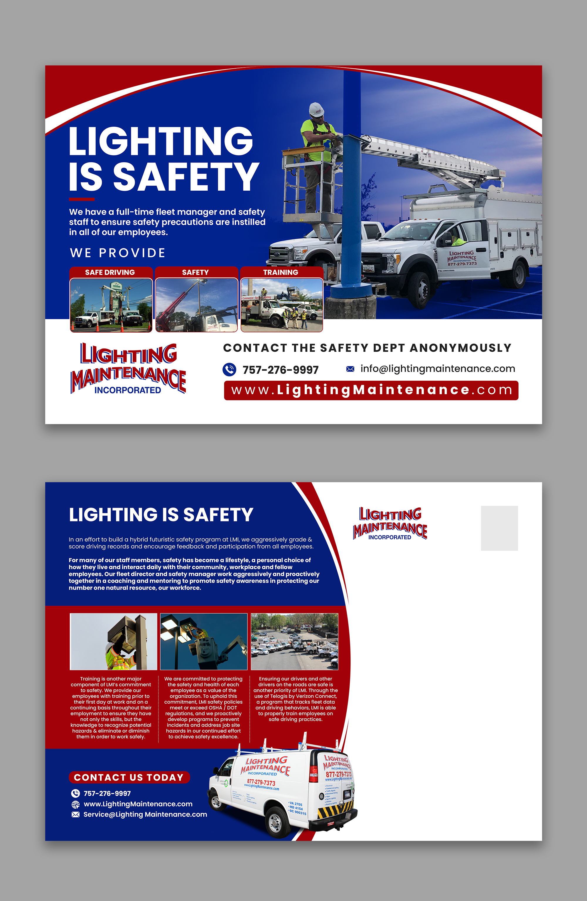 Postcard Design by debdesign for Lighting Maintenance Inc | Design #33503497
