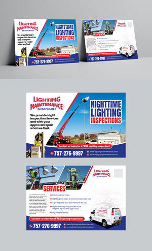 Postcard Design by vcreatived for Lighting Maintenance Inc | Design: #33545751