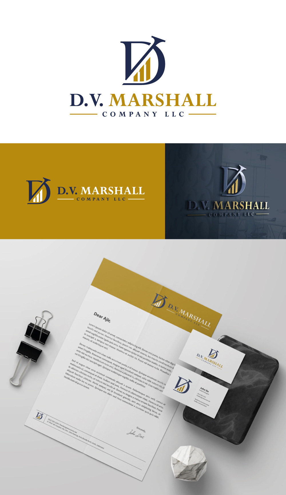 Diseño de Logo por Ash_Design™ para D.V. Marshall Company LLC | Diseño #33504817