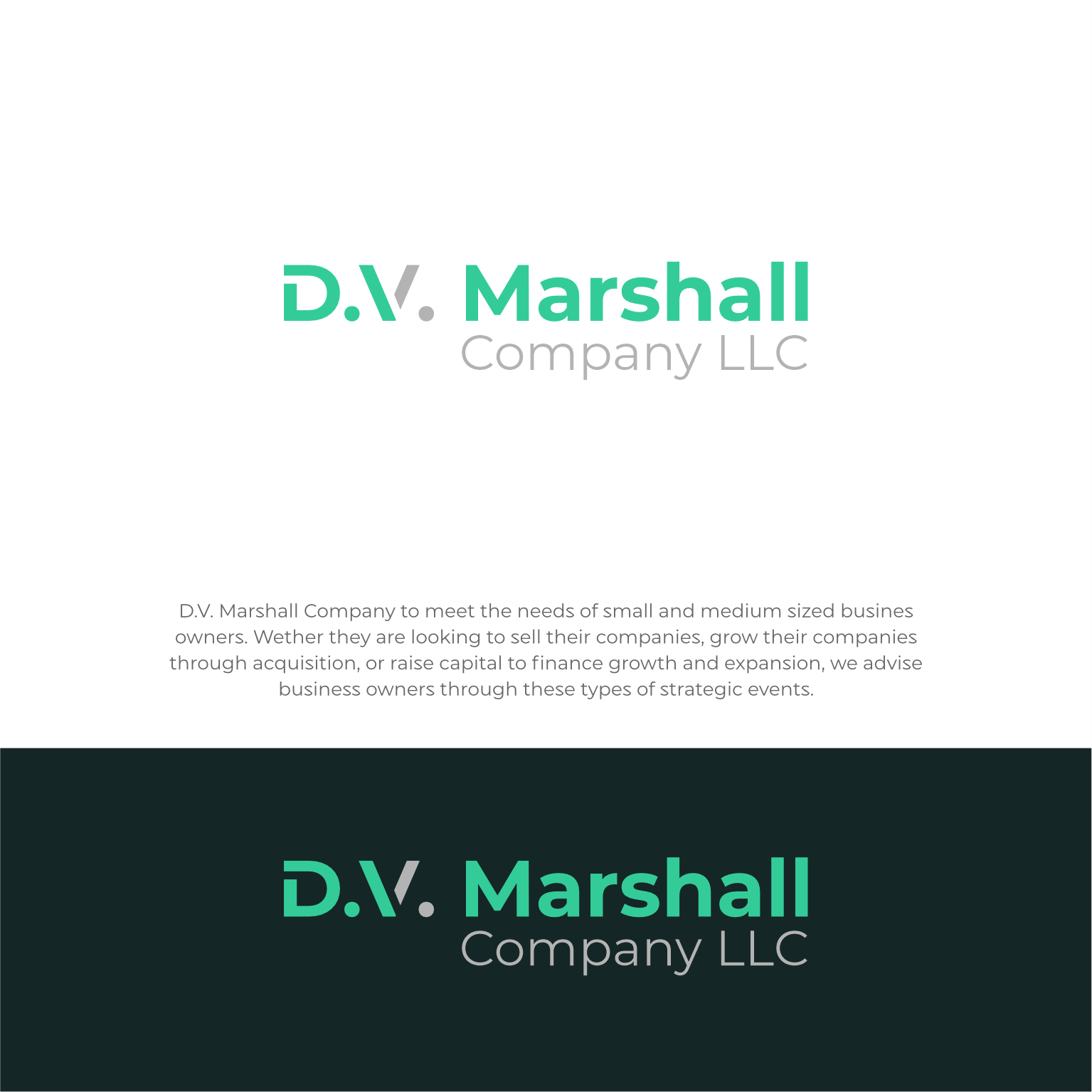Logo Design by zegafzulfikart for D.V. Marshall Company LLC | Design #33505450