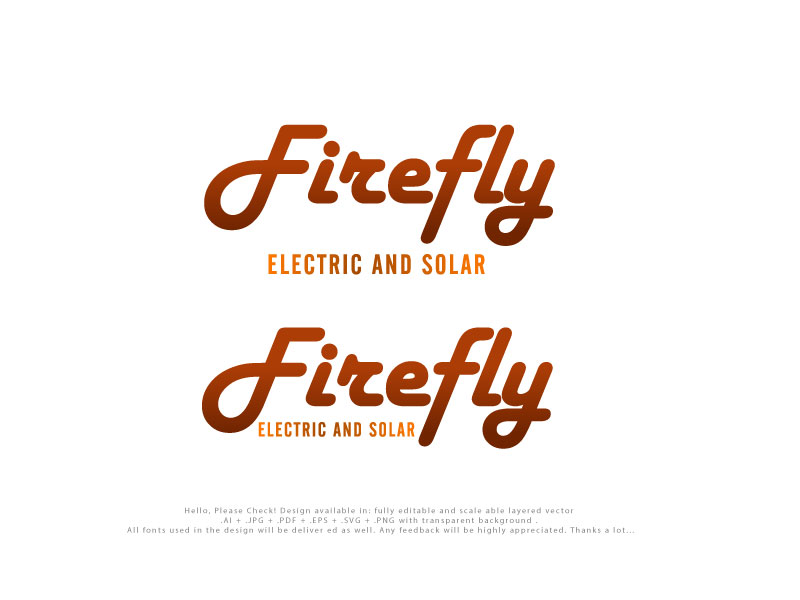 Logo Design by Cliping_path for Firefly Electric and Solar | Design #33538853