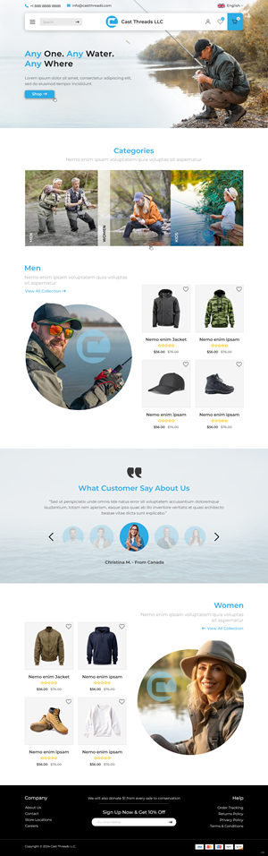 Web Design by pb for Cast Threads | Design: #33528027