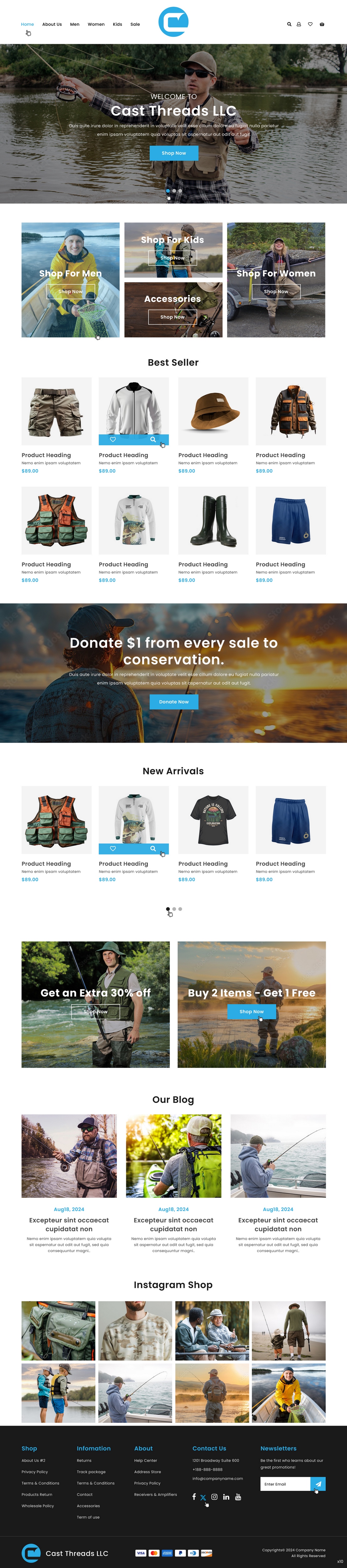 Web Design by pb for Cast Threads | Design #33528033