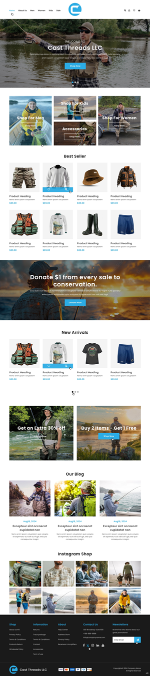 Web Design by pb for Cast Threads | Design: #33528033