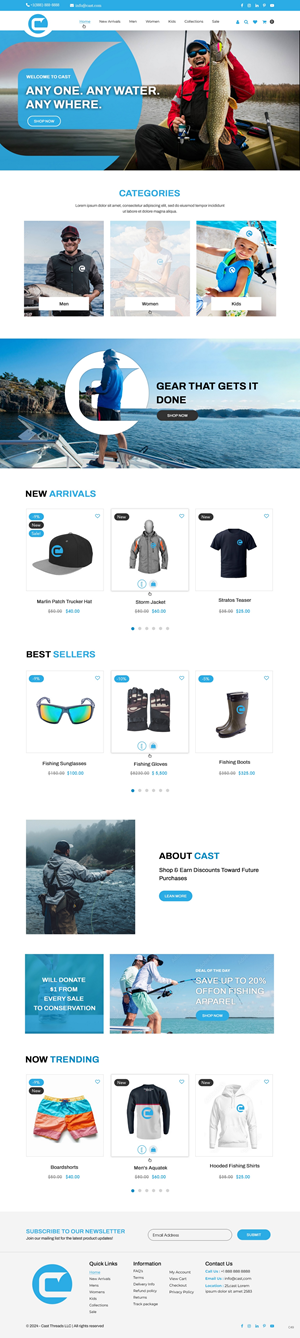 Web Design by pb for Cast Threads | Design: #33546628