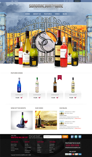 SonomaCountyWine.com | Diseño Web por Mayank Patel