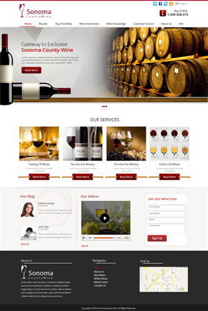 SonomaCountyWine.com | Diseño Web por OM