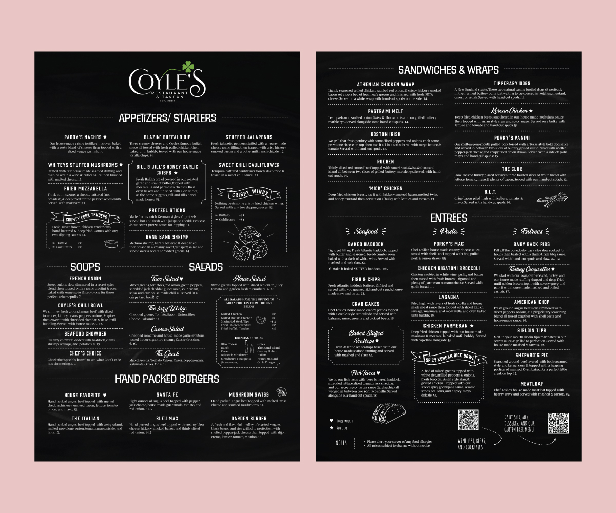 Menu Design by Lilie for this project | Design #33554864