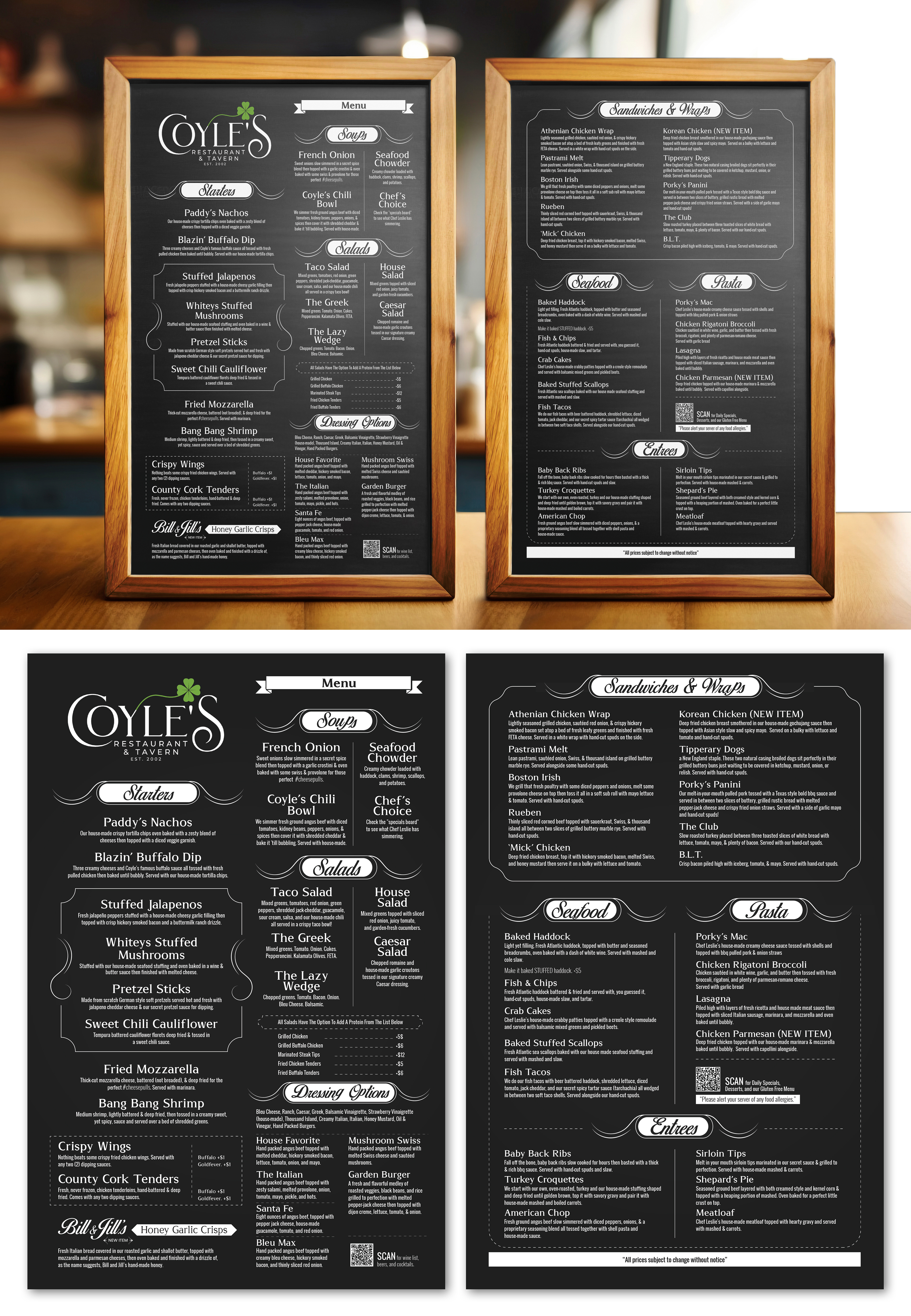 Menu Design by Impressive Designs for this project | Design #33559294