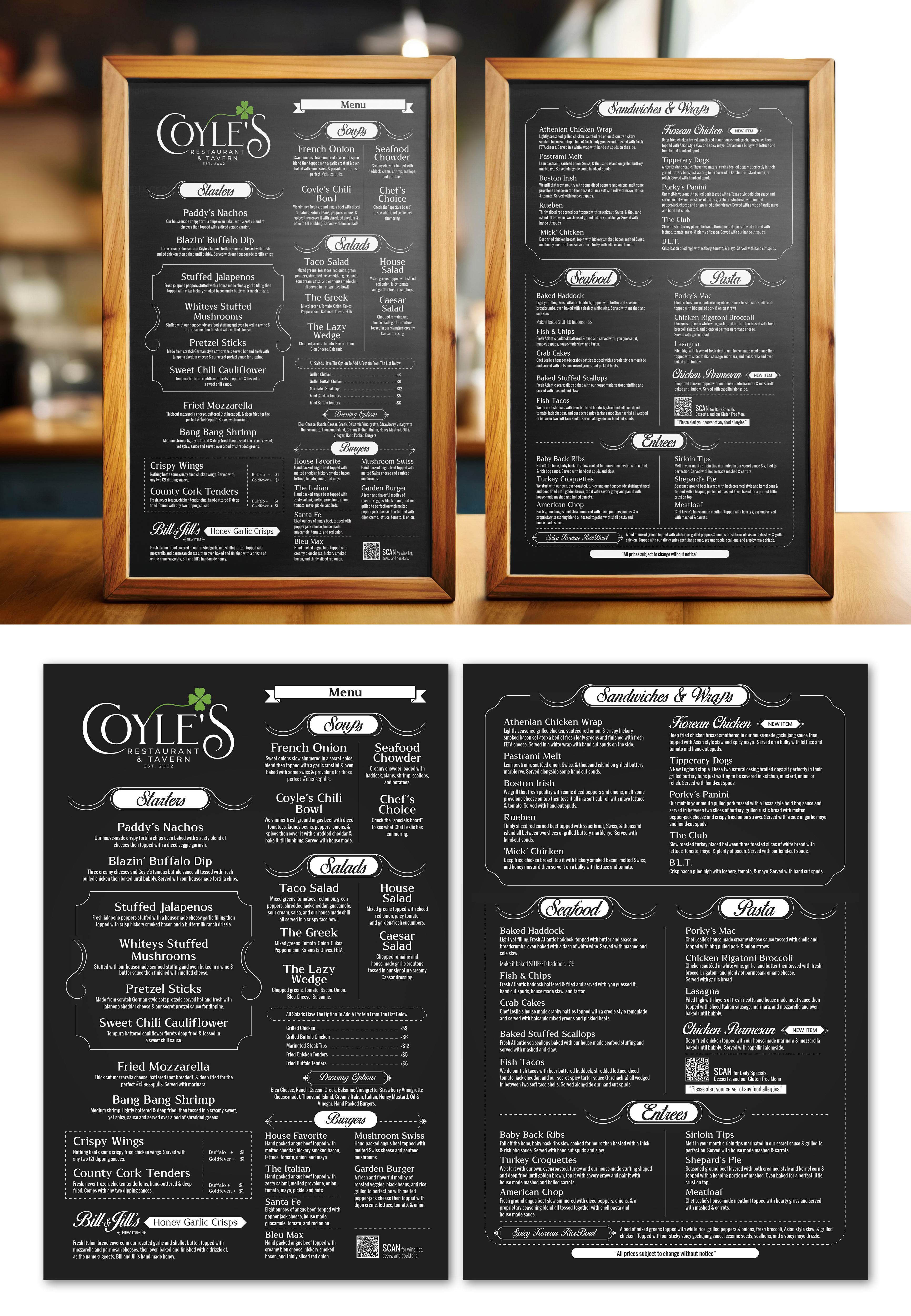 Menu Design by Impressive Designs for this project | Design #33566885