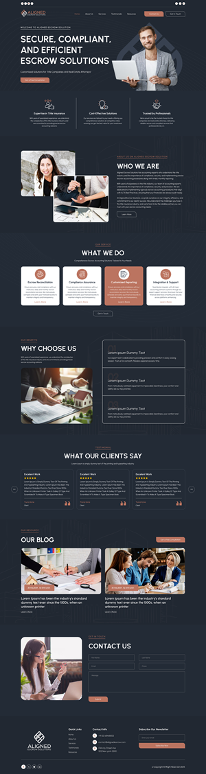Web Design by IDesign1606 for Aligned Escrow Solutions | Design: #33574410