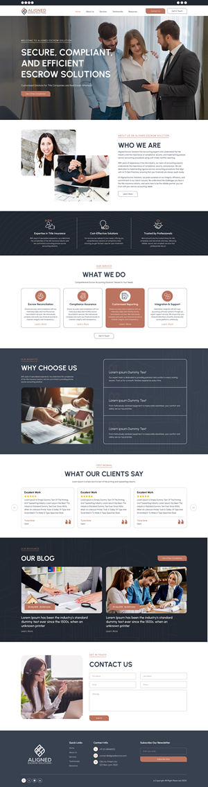 Web Design by IDesign1606 for Aligned Escrow Solutions | Design: #33574411