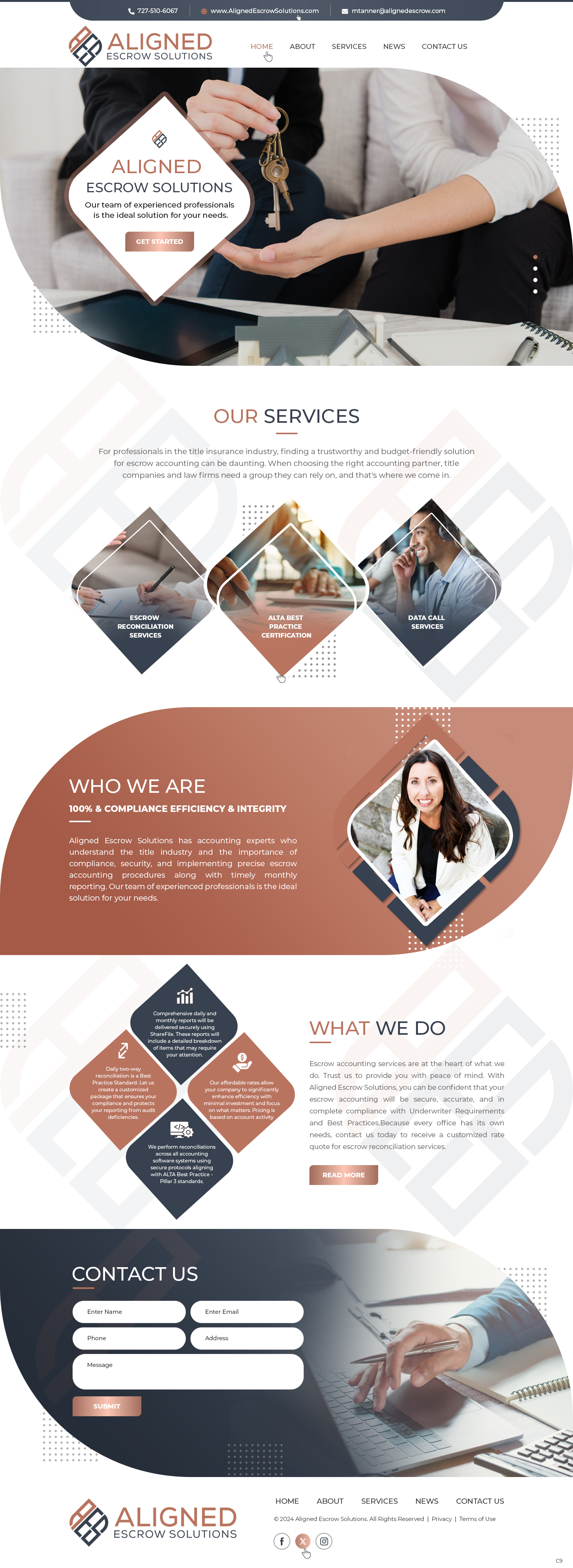 Web Design by pb for Aligned Escrow Solutions | Design #33536372