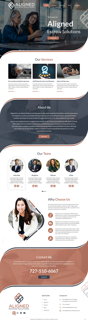 Web Design by pb for Aligned Escrow Solutions | Design: #33536374