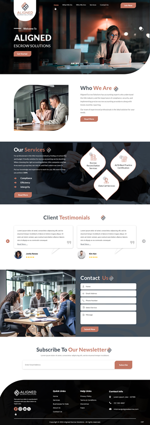 Web Design by pb for Aligned Escrow Solutions | Design: #33536376