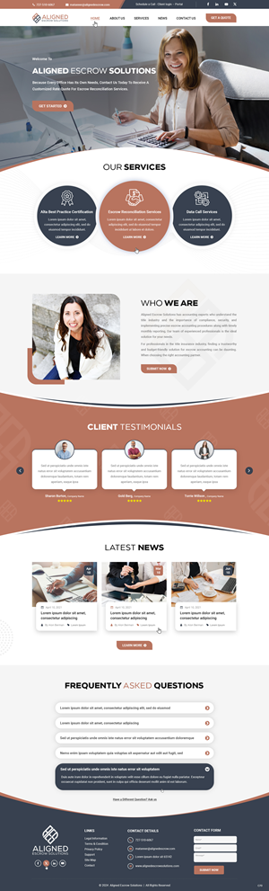 Web Design by pb for Aligned Escrow Solutions | Design: #33536380
