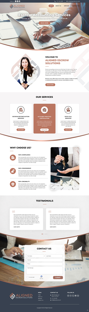 Web Design by pb for Aligned Escrow Solutions | Design: #33536385