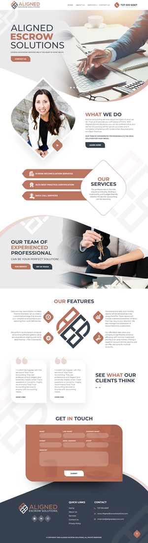 Web Design by nzdesigners for Aligned Escrow Solutions | Design #33551275