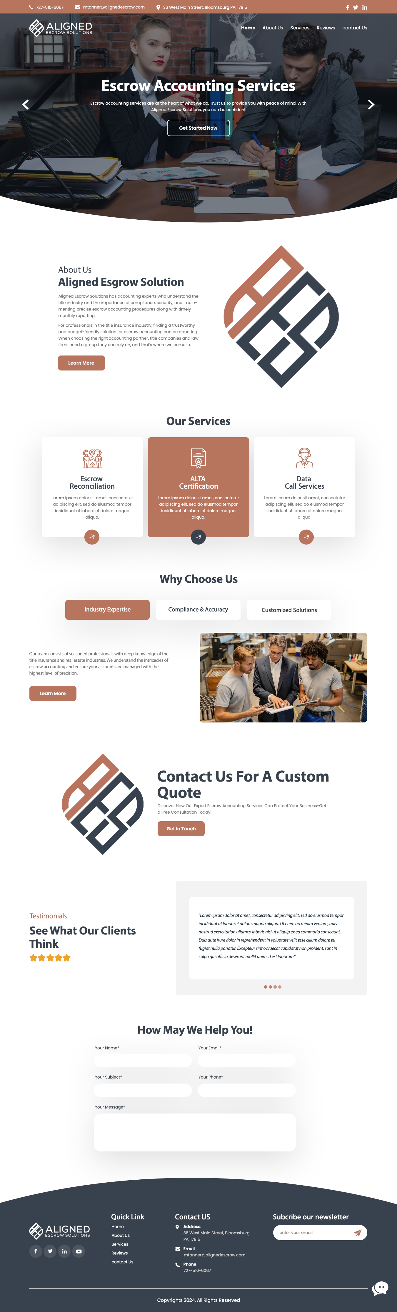 Web Design by nzdesigners for Aligned Escrow Solutions | Design #33570687