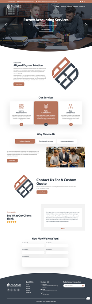 Web Design by nzdesigners for Aligned Escrow Solutions | Design: #33570687