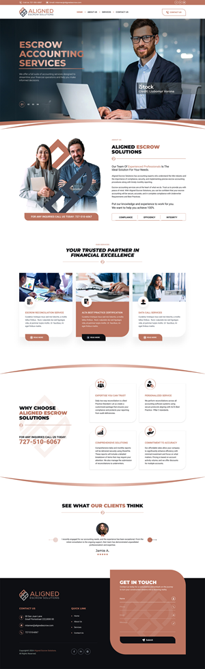 Web Design by Soma.Debnath for Aligned Escrow Solutions | Design: #33568024