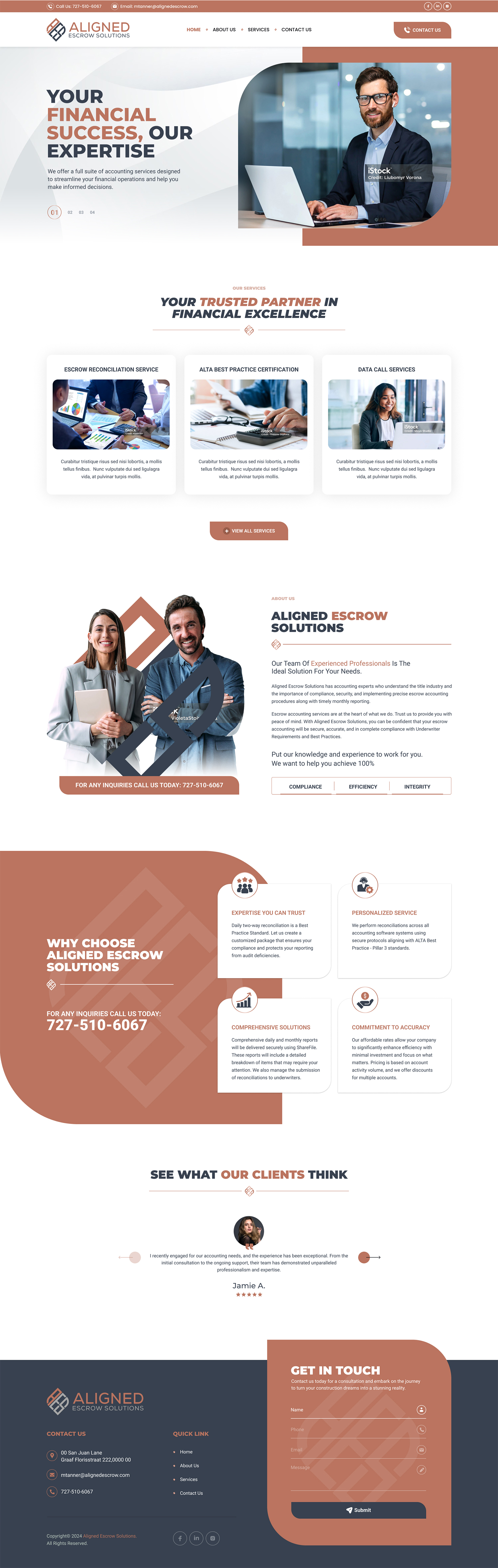 Web Design by Soma.Debnath for Aligned Escrow Solutions | Design #33568346