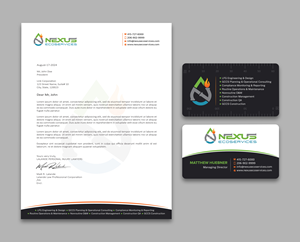 Business Card and Letterhead for new company Nexus EcoServices, Inc.