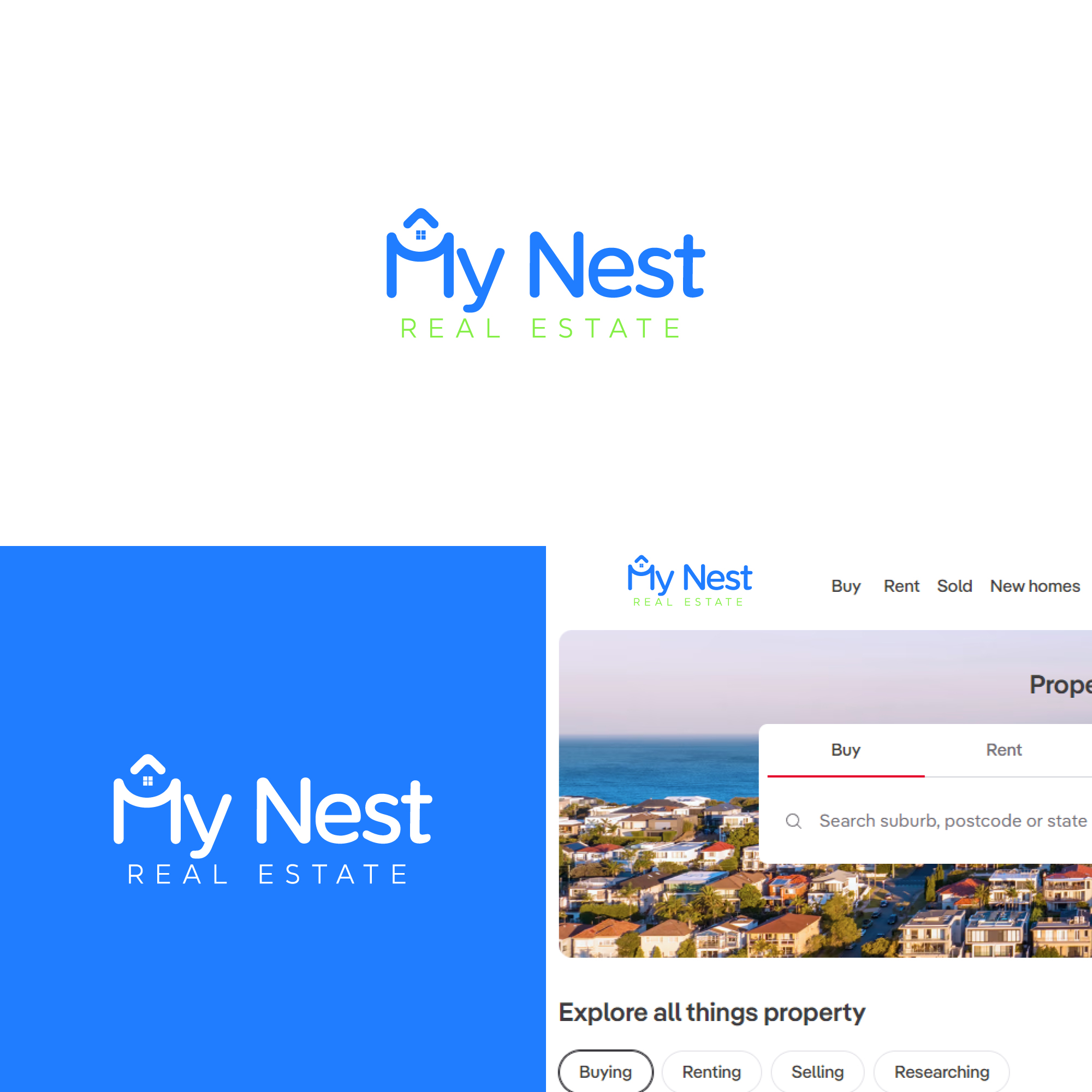 Logo Design by Adnan Bhatti for My Nest Real Estate | Design #33560791