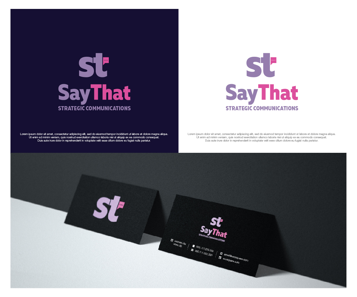 Logo Design by dstudios for Say That | Design #33593686
