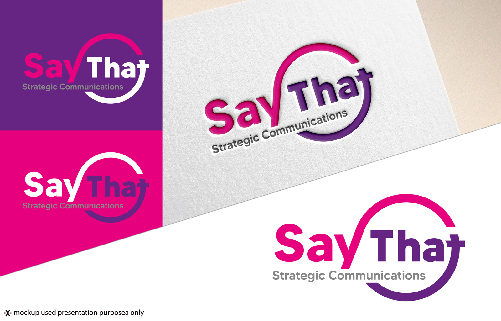 Logo Design by Rubia@ for Say That | Design #33552139