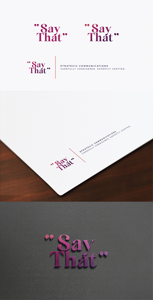 Diseño de Logo por IMilenovic para Say That | Diseño: #33600669