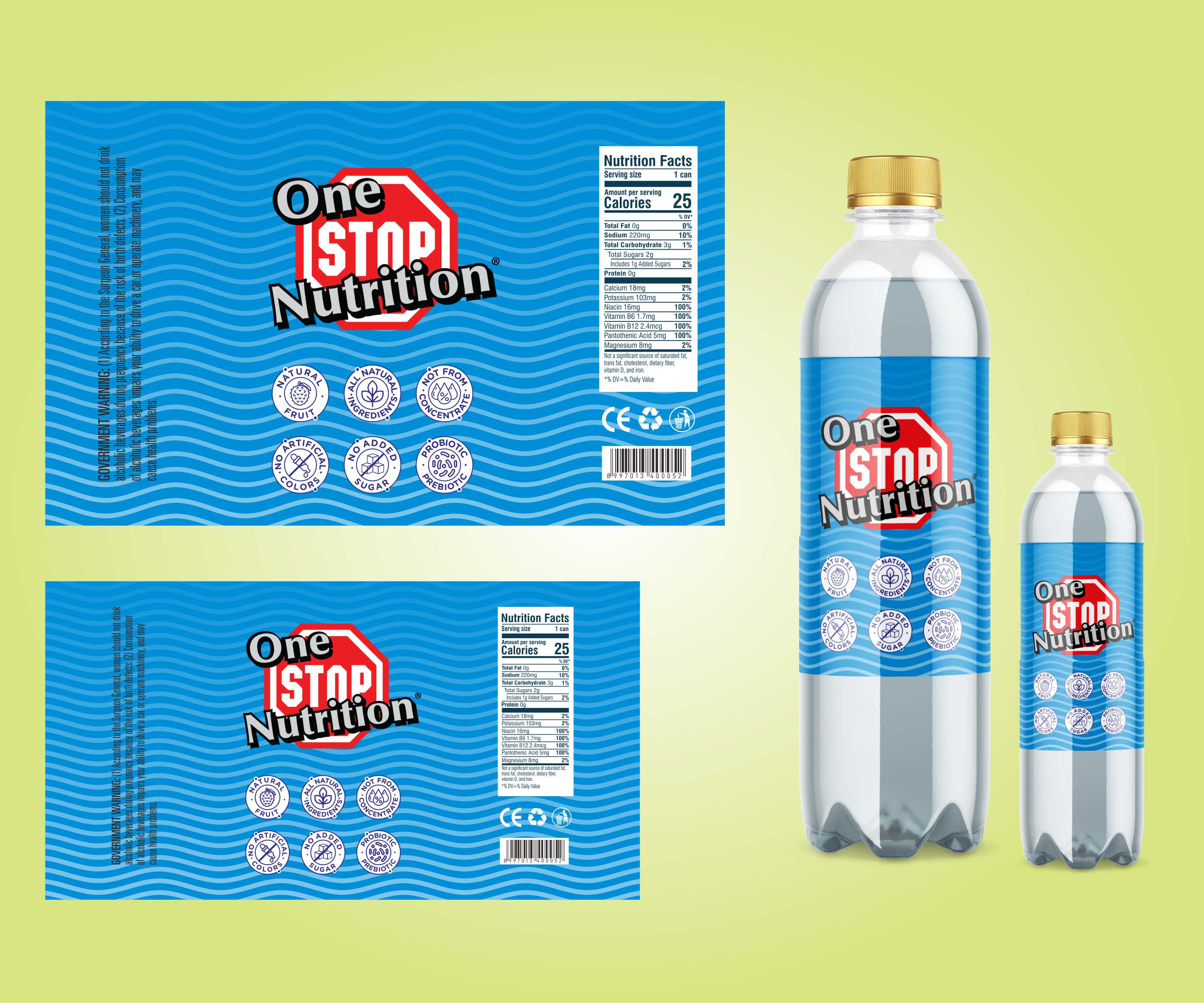 Design Étiquette par masheri pour One Stop Nutrition  | Design #33551689