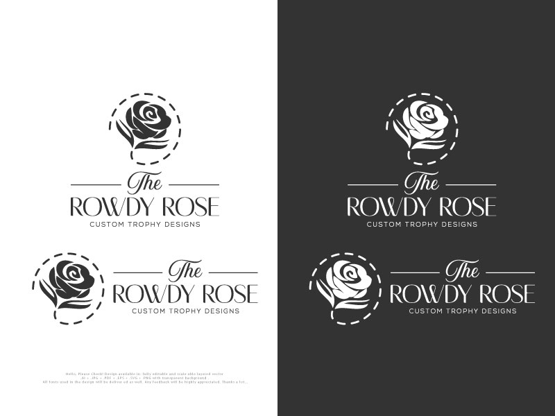 Logo Design by Cliping_path for The Rowdy Rose | Design #33594968