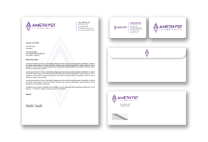 Schreibwaren-Design von Expert Bappy für Amethyst Capital | Design: #33578484
