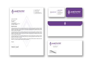 Schreibwaren-Design von Expert Bappy für Amethyst Capital | Design: #33578491