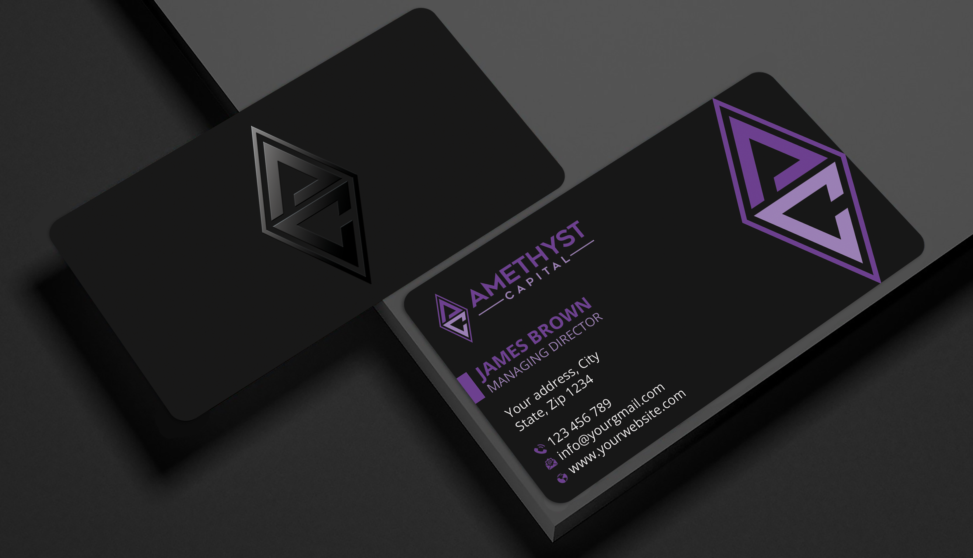 Stationery Design by Expert Bappy for Amethyst Capital | Design #33578887