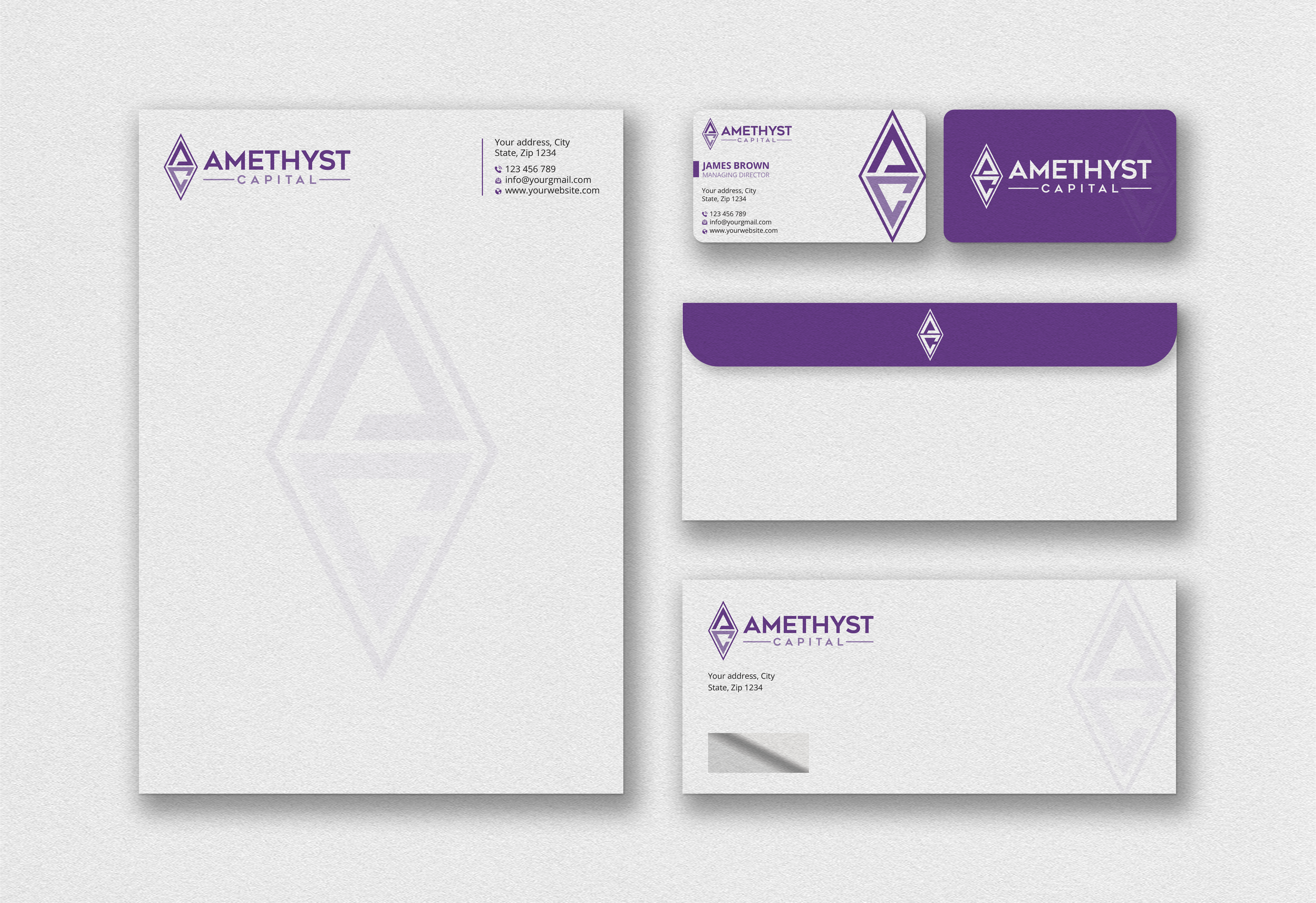 Diseño de Papelería por Expert Bappy para Amethyst Capital | Diseño #33582272