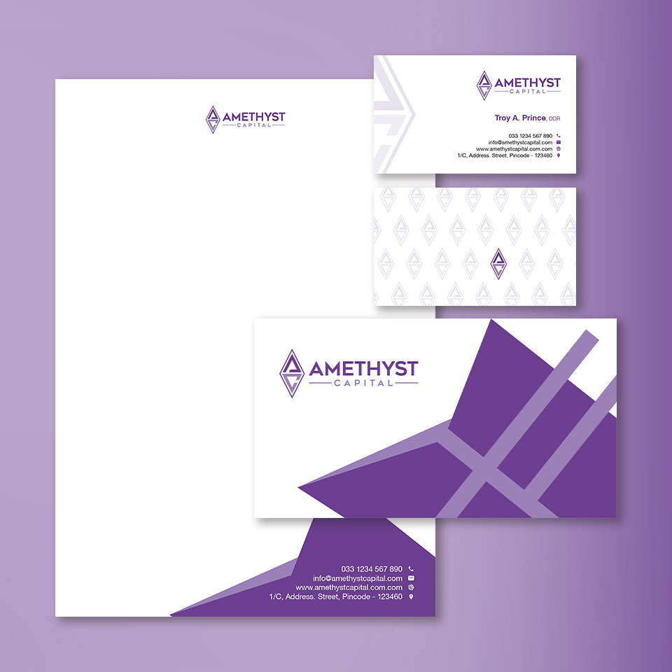 Stationery Design by YourLogoMaster for Amethyst Capital | Design #33596760