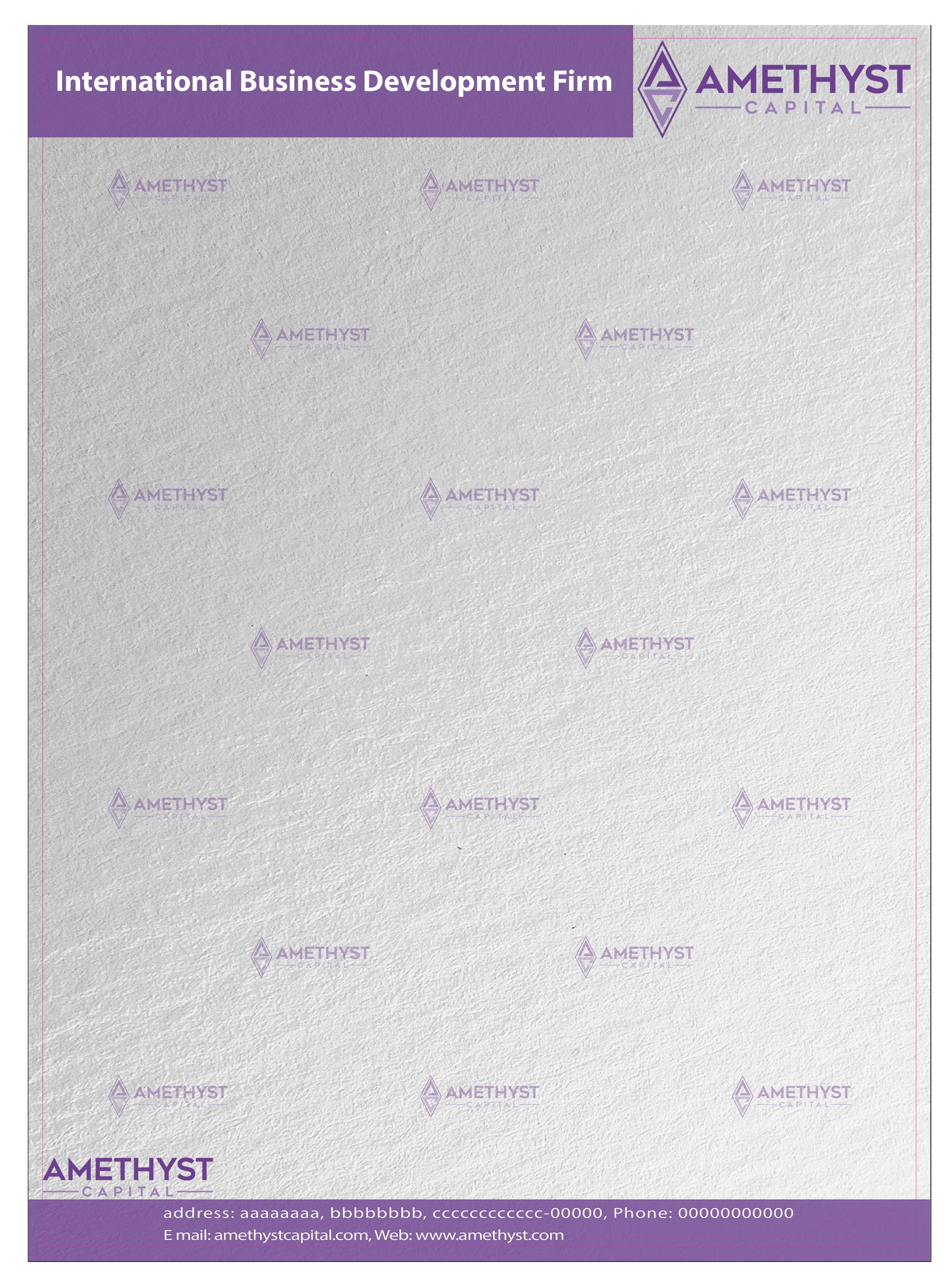 Stationery Design by daradiazam for Amethyst Capital | Design #33578472