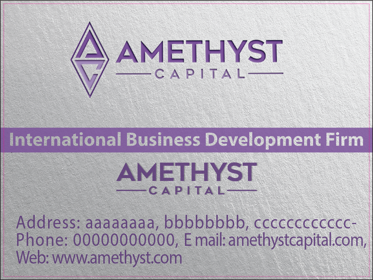 Schreibwaren-Design von daradiazam für Amethyst Capital | Design #33581635