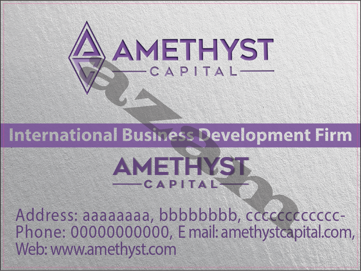 Schreibwaren-Design von daradiazam für Amethyst Capital | Design #33581711