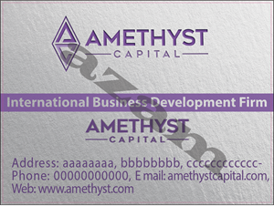 Schreibwaren-Design von daradiazam für Amethyst Capital | Design: #33581711