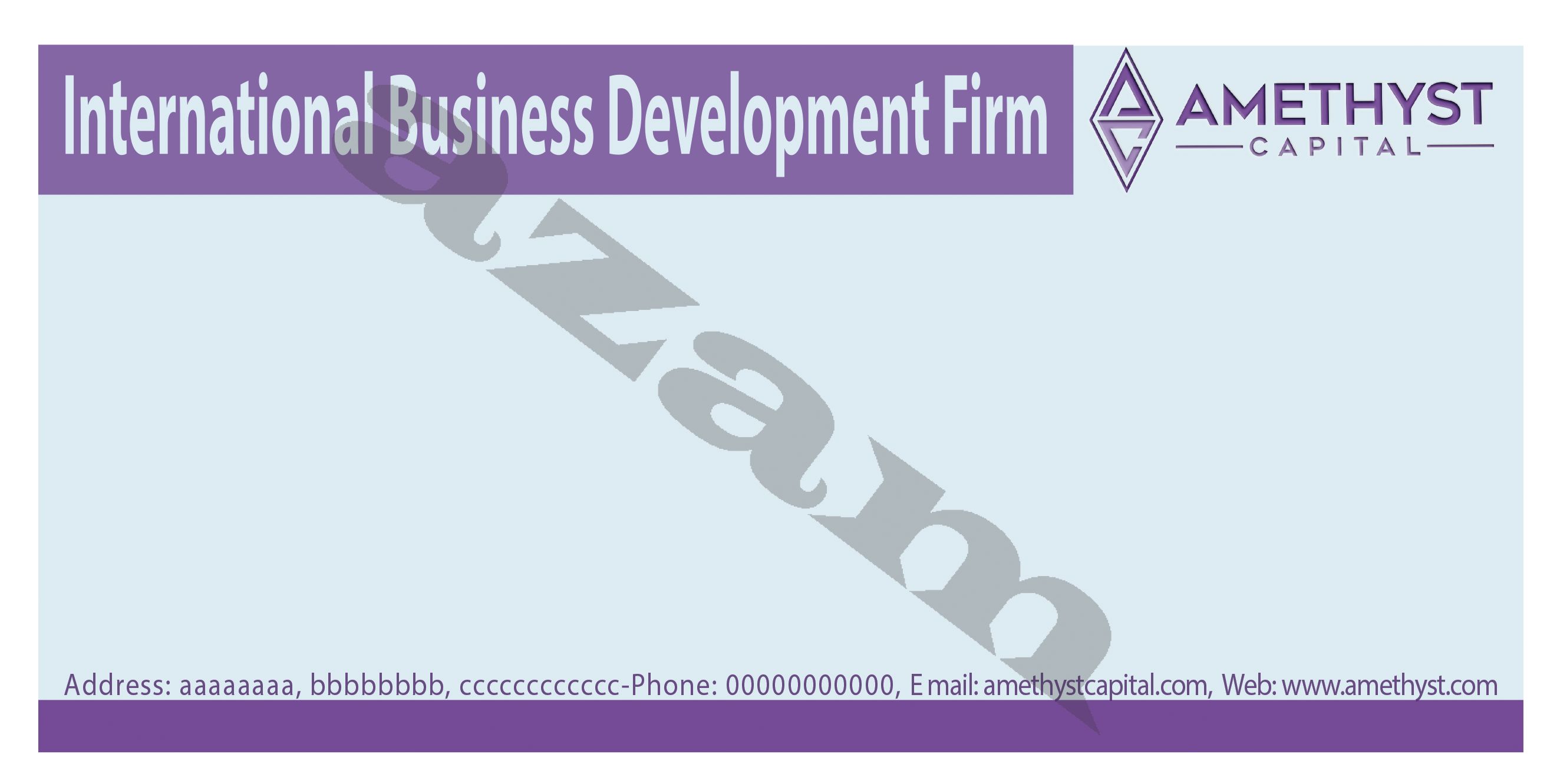 Diseño de Papelería por daradiazam para Amethyst Capital | Diseño #33581948