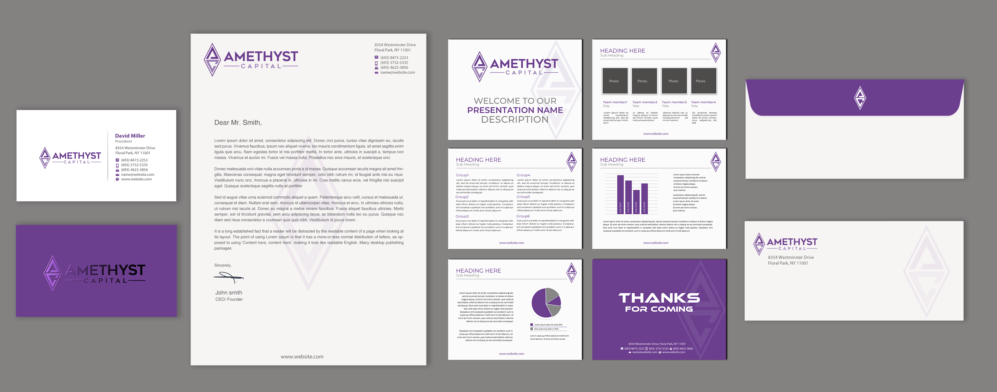 Stationery Design by Brand aid for Amethyst Capital | Design #33599250