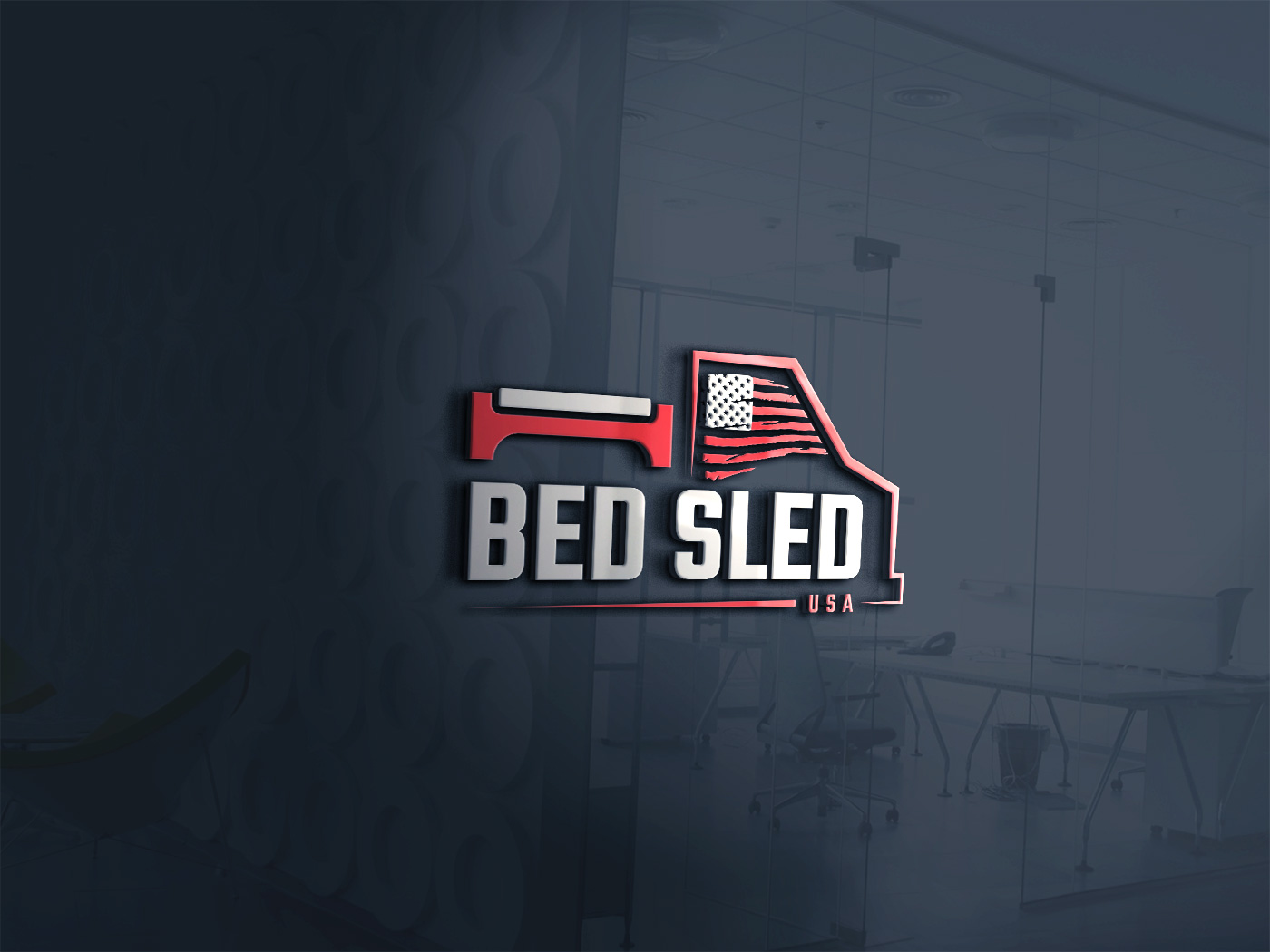 Logo-Design von AyaanArt für Bed Sled USA | Design #33597004