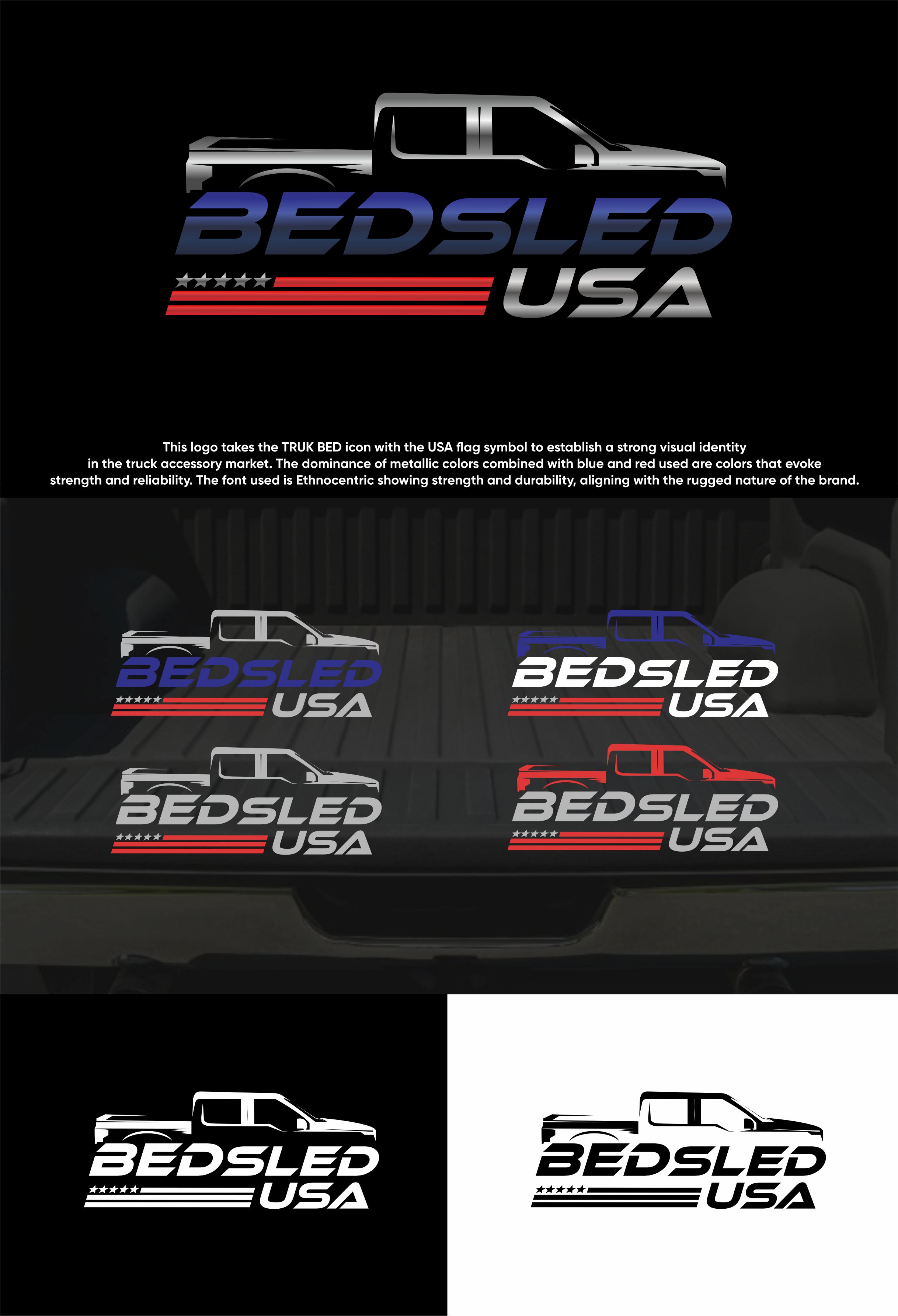 Logo Design by Dell Dell for Bed Sled USA | Design #33595199