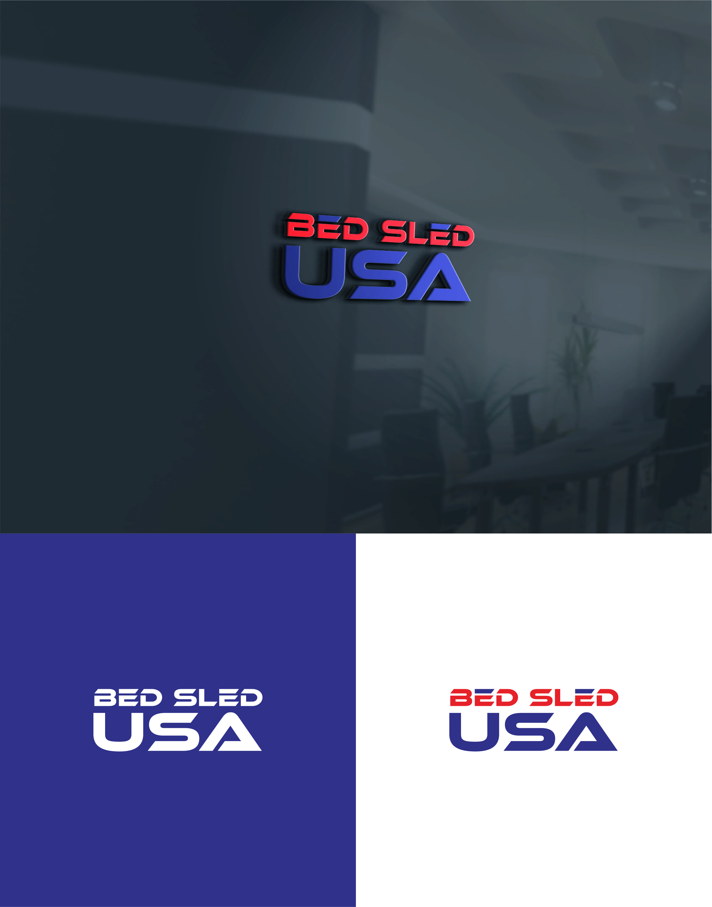 Logo Design by healer1617 for Bed Sled USA | Design #33591135