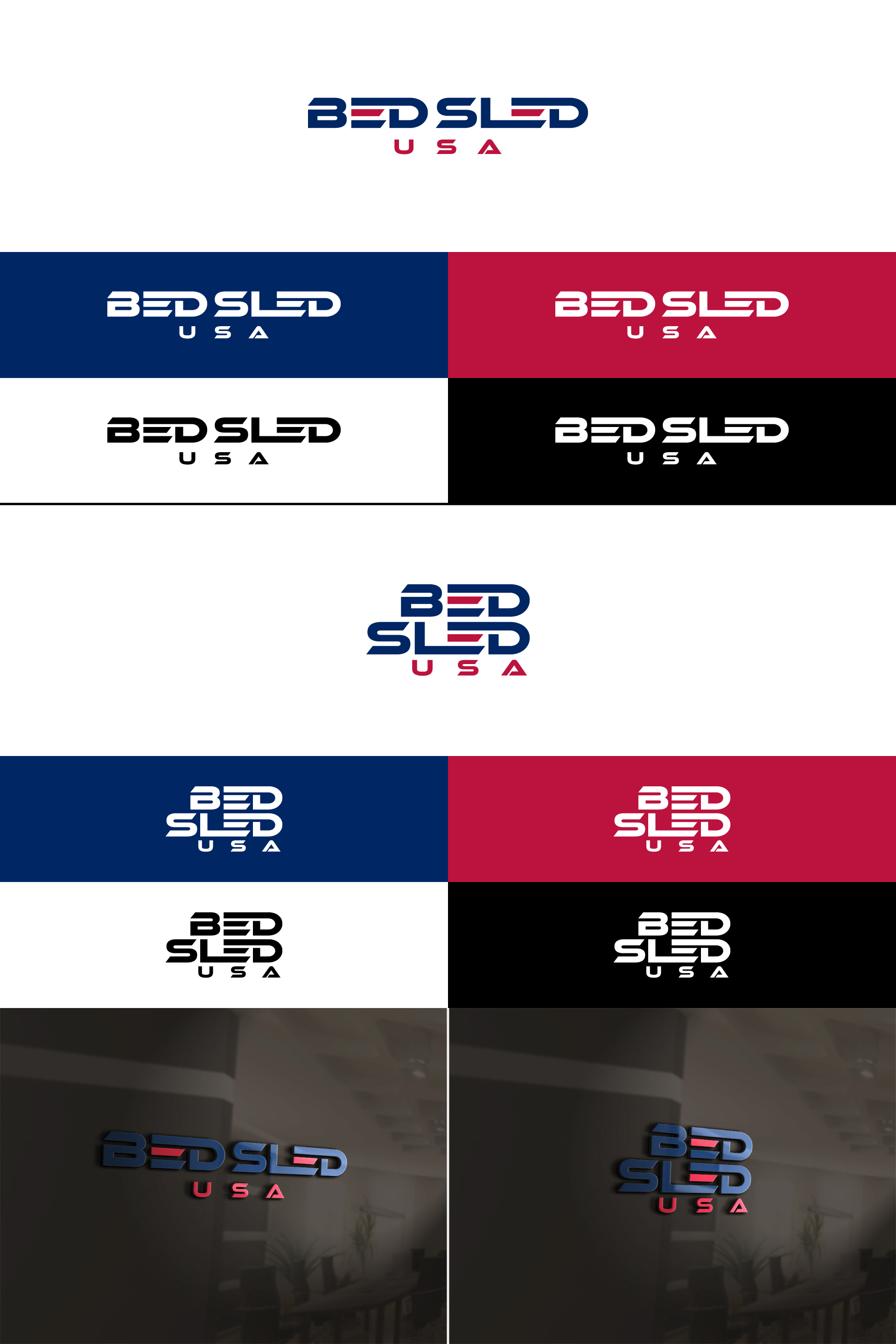 Logo Design by gfx7 for Bed Sled USA | Design #33625581