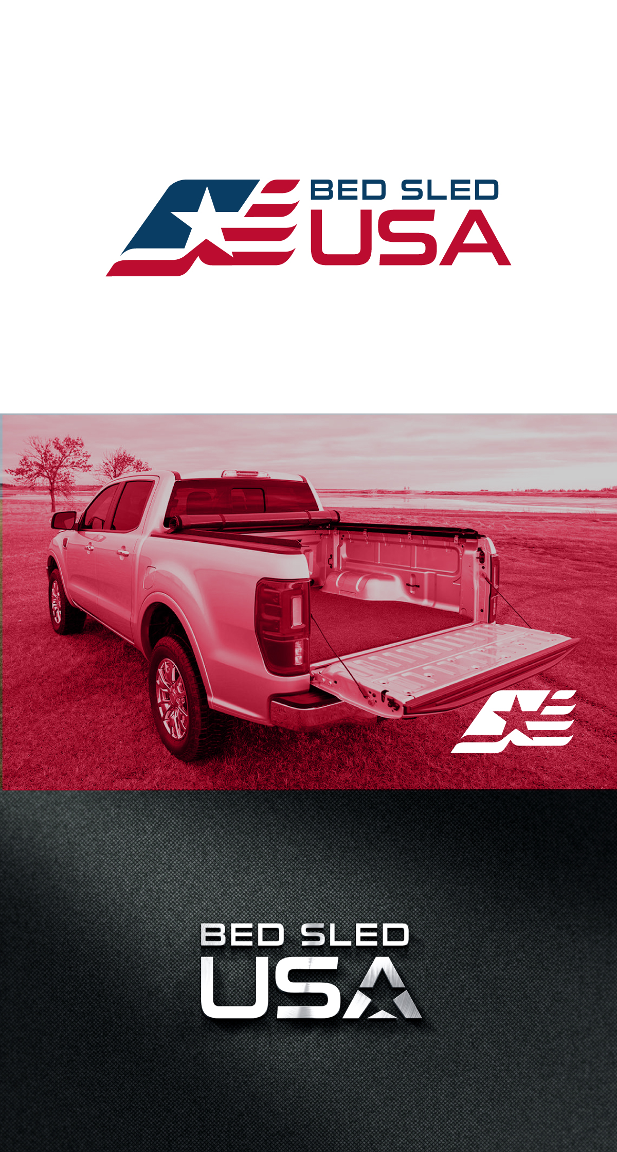 Logo Design by apik. for Bed Sled USA | Design #33591522