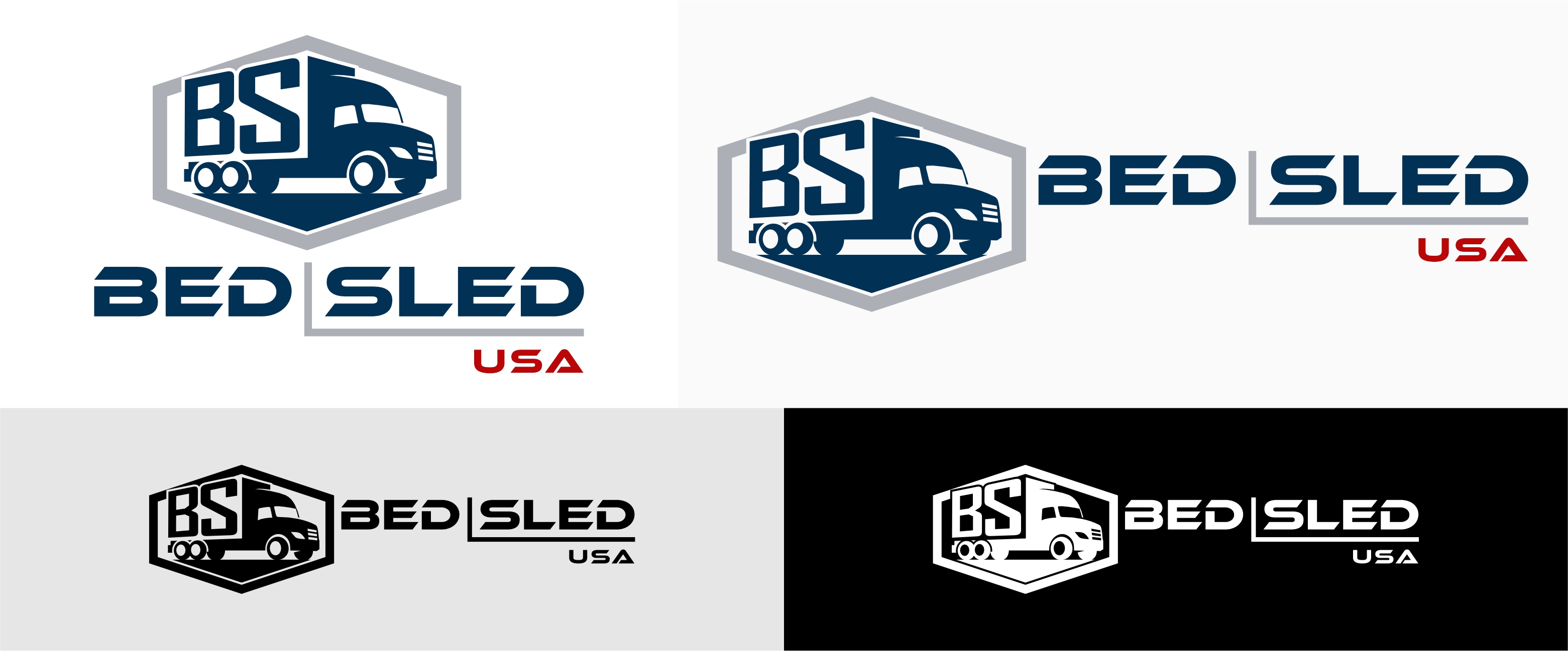Logo Design by frank_illustrator for Bed Sled USA | Design #33596597